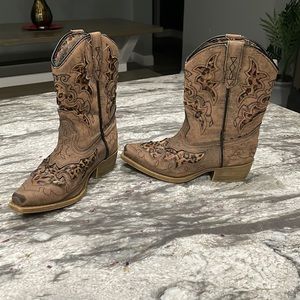 Girls Loredo Leopard Boots